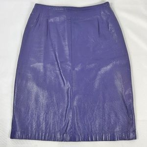 Vintage Purple DEMIR Women's Turkish Leather Size 8 Skirt